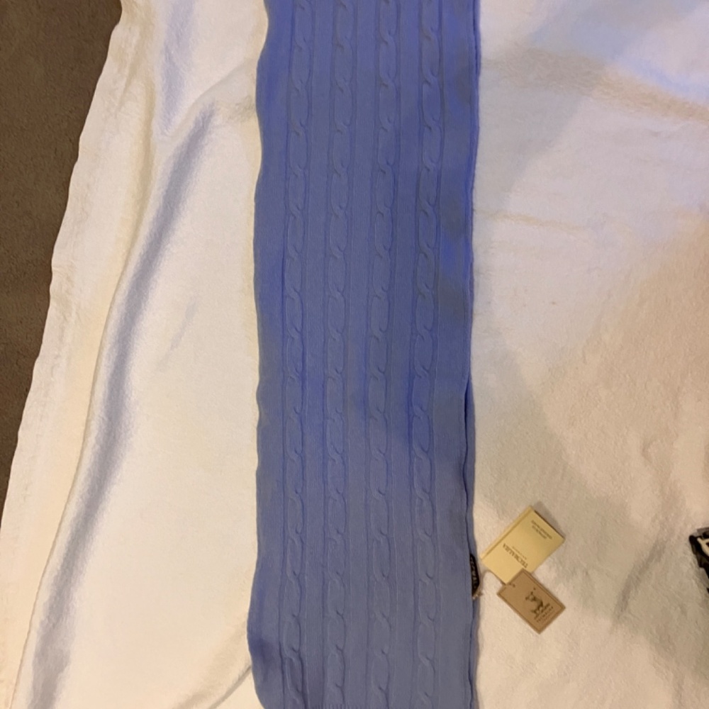 Blue cabled scarf, NWT, handmade